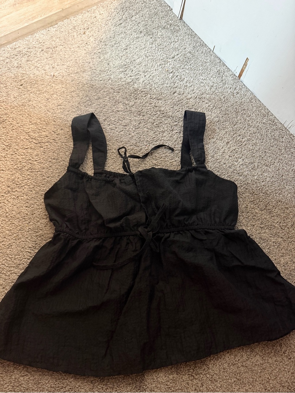 Target Black Tie-Waist Linen-Blend Tank Top for Women